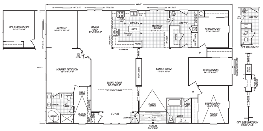 Triple Wide Floor Plans Mobile Homes On Main